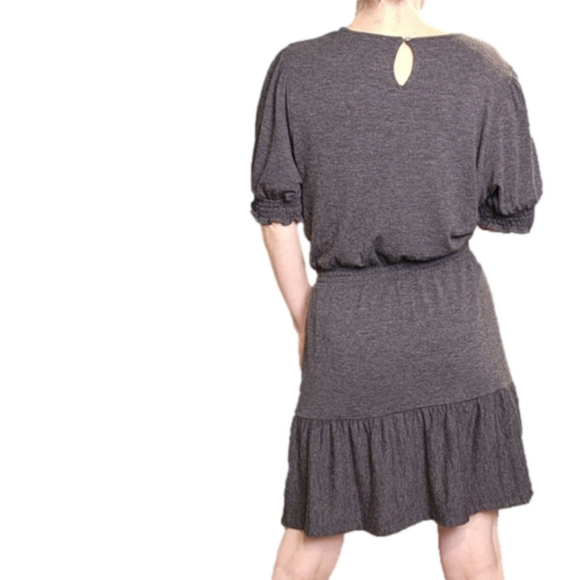 Jersey Dress Mini dress Scoop neck short sleeves Black Size XLp LOFT NWT - Picture 5 of 15